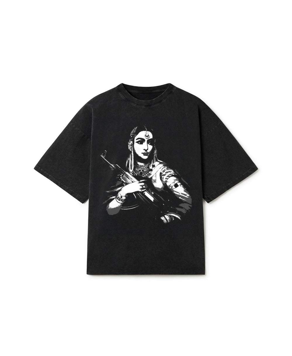 GANGSTER QUEEN OVERSIZED FADED T-SHIRT - Drip by Rage