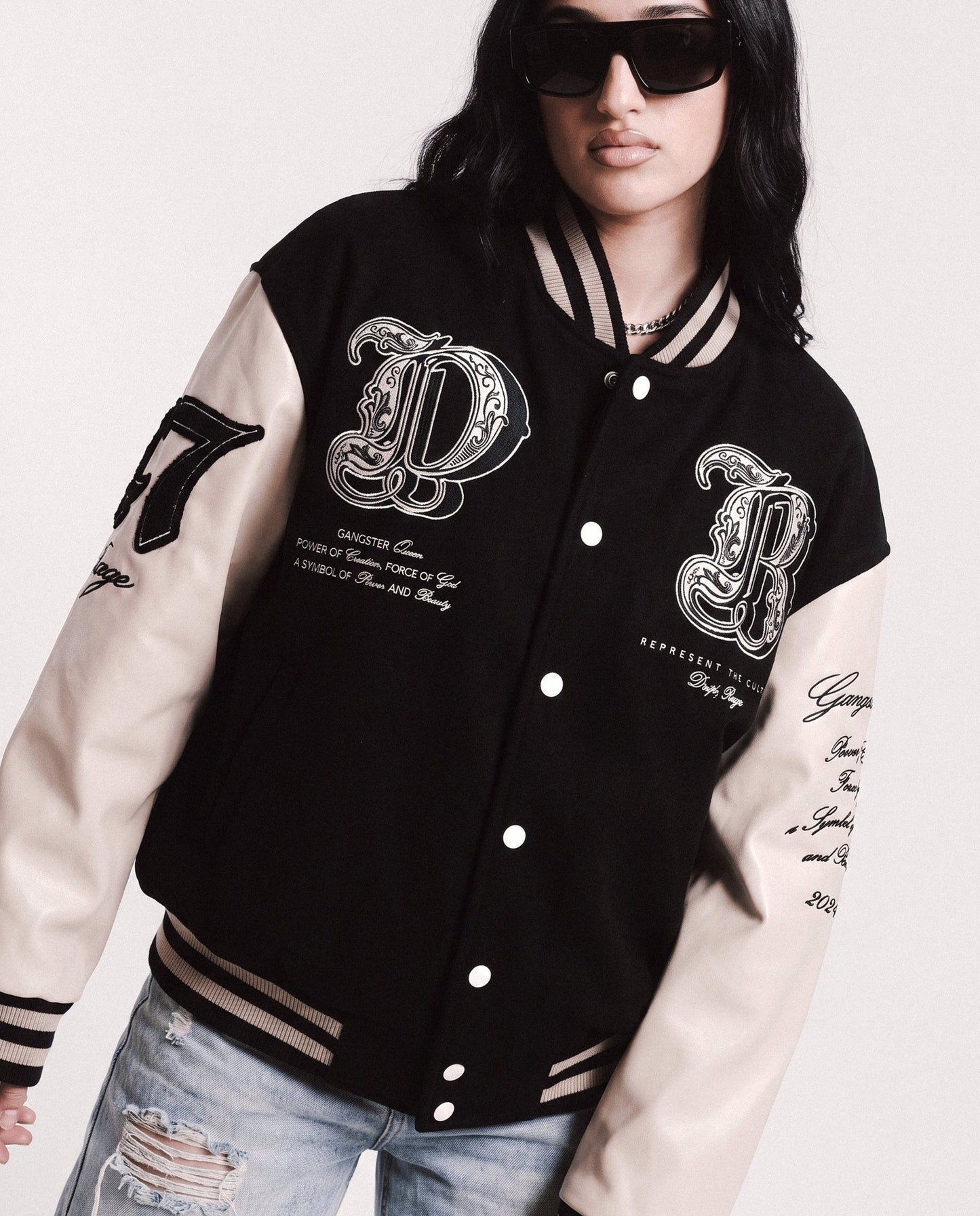GANGSTER QUEEN VARSITY JACKET - Drip by Rage