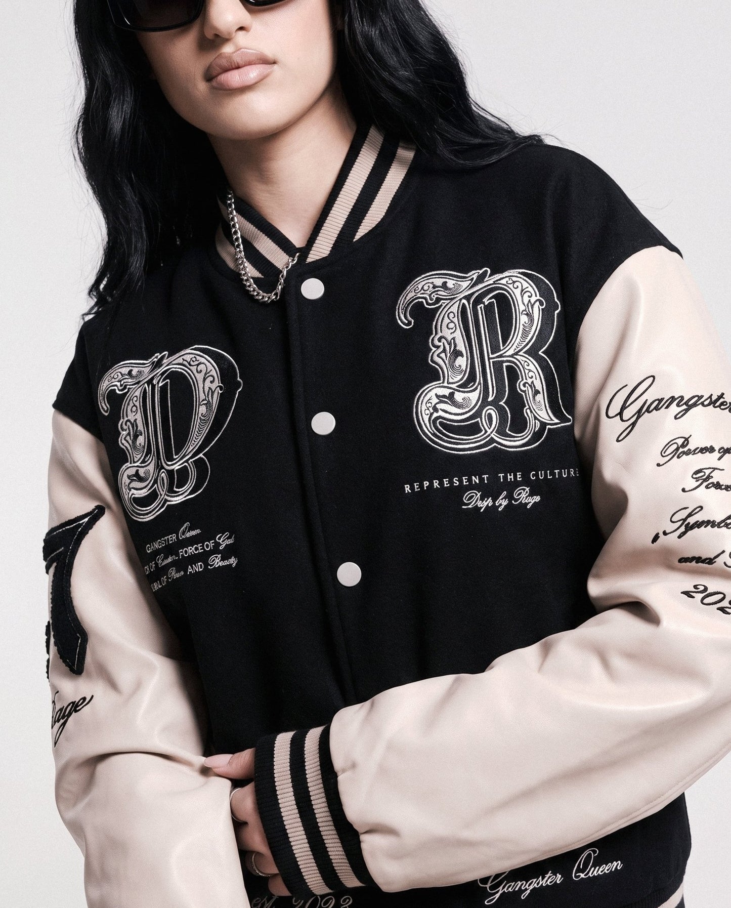 GANGSTER QUEEN VARSITY JACKET - Drip by Rage