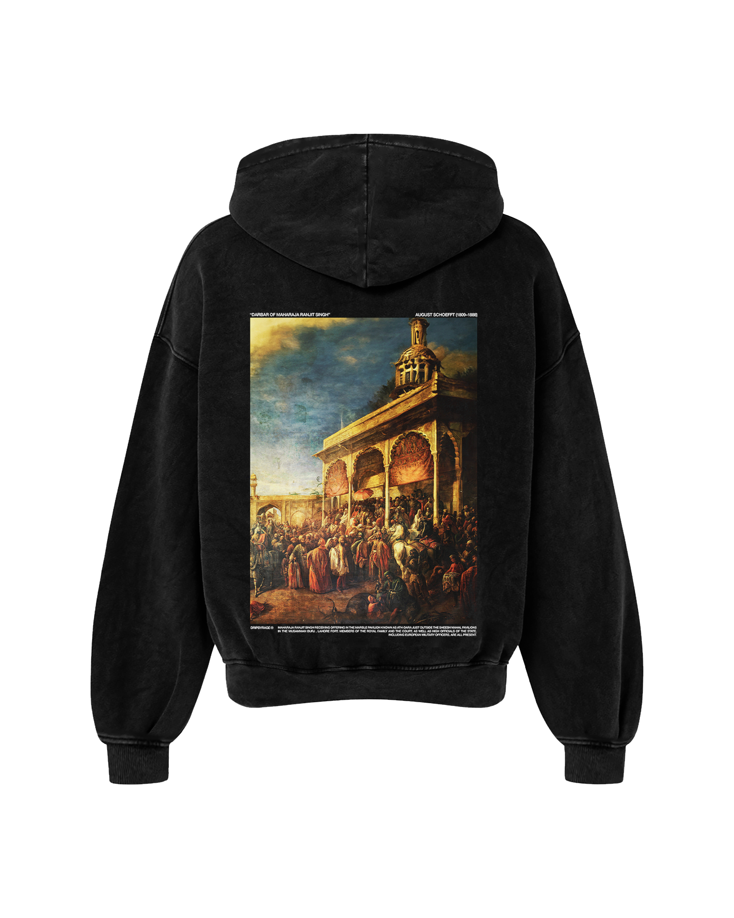COURT OF LAHORE OVERSIZED FADED HOODIE BLACK