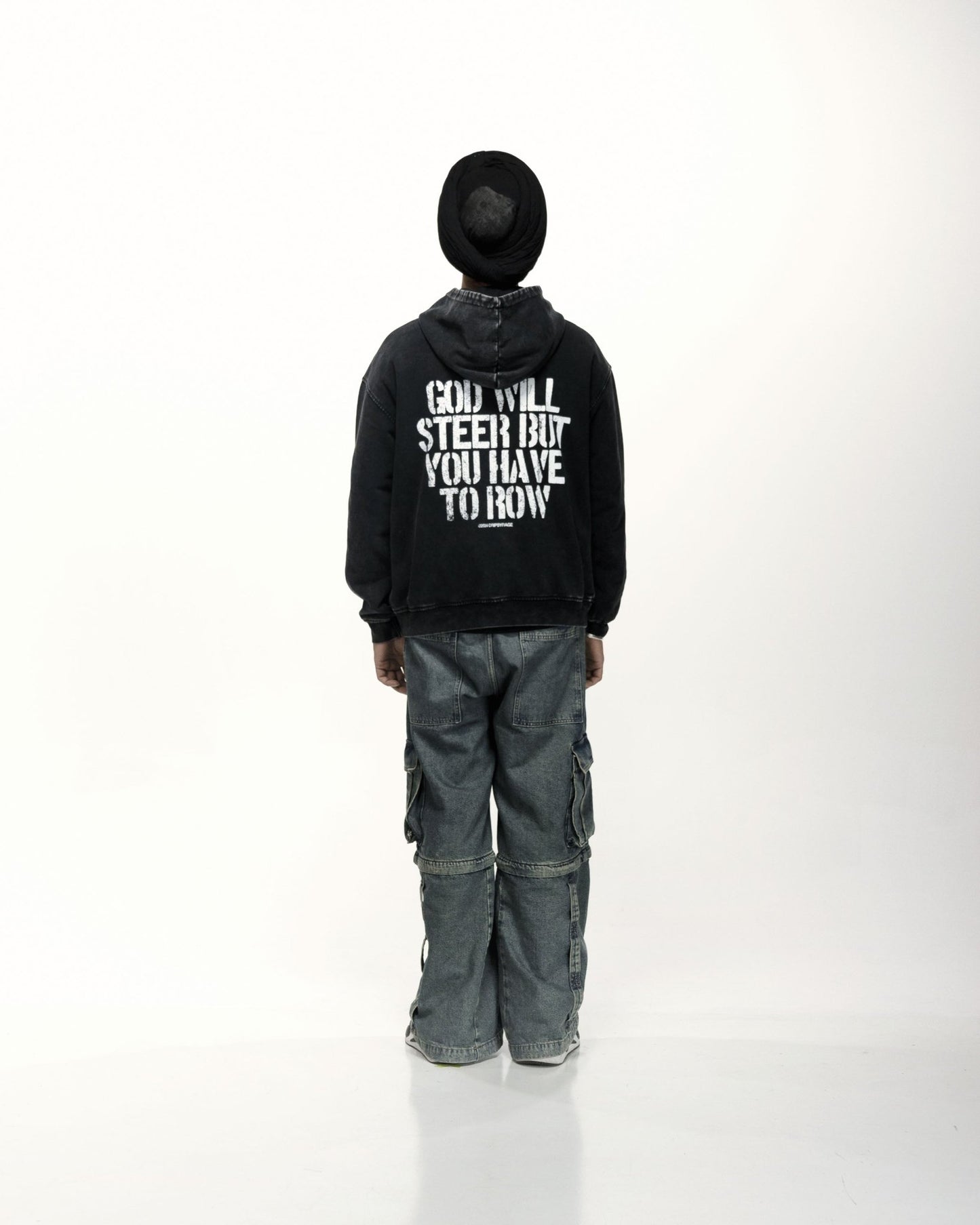 GOD WILL STEER OVERSIZED FADED HOODIE - Drip by Rage