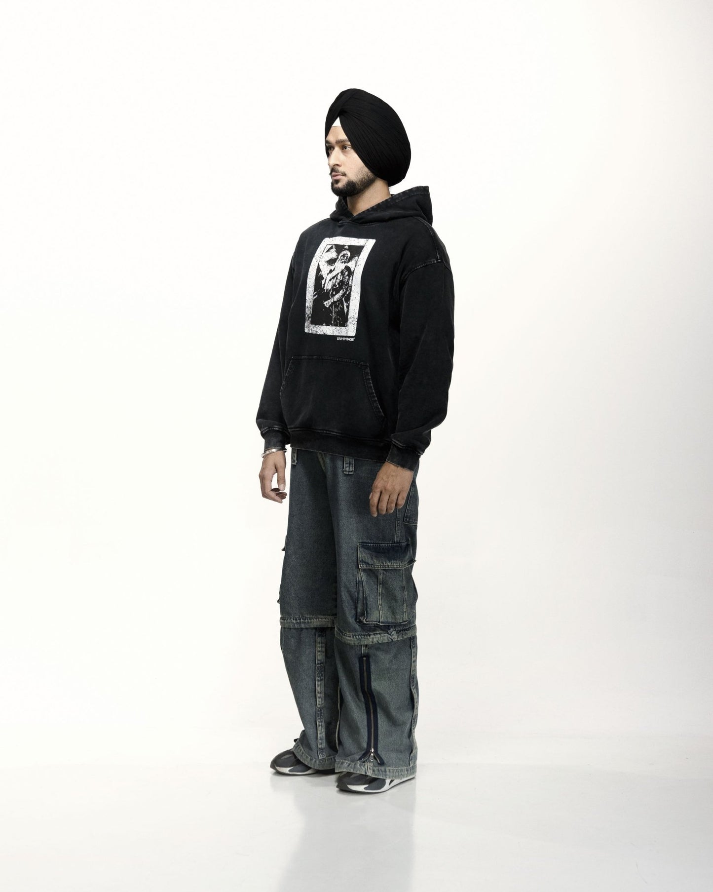 GOD WILL STEER OVERSIZED FADED HOODIE - Drip by Rage