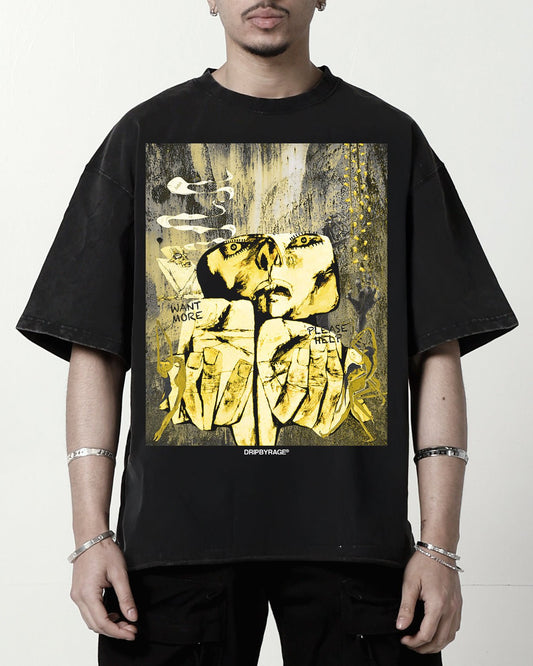 GREED FADED T-SHIRT - Drip by Rage
