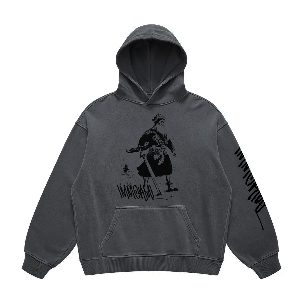 IMMORTAL OVERSIZED HOODIE FADED GREY