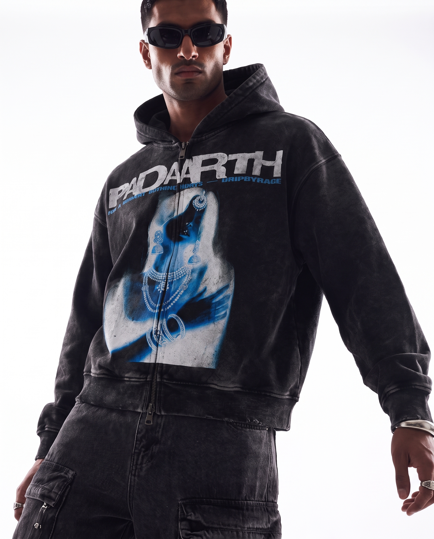 EUPHORIA FADED ZIP-UP HOODIE