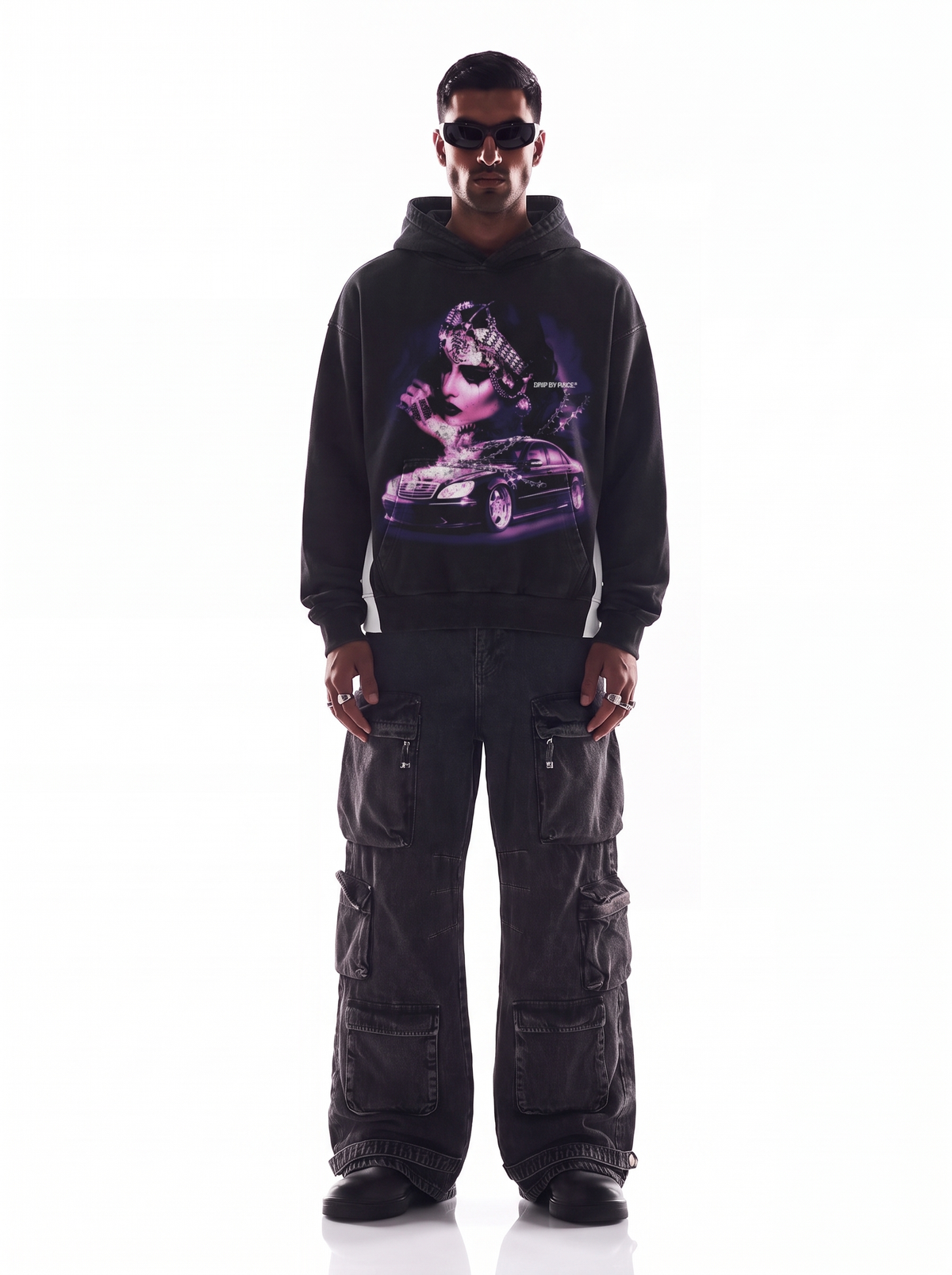 GLAMOUR BOXY FADED HOODIE