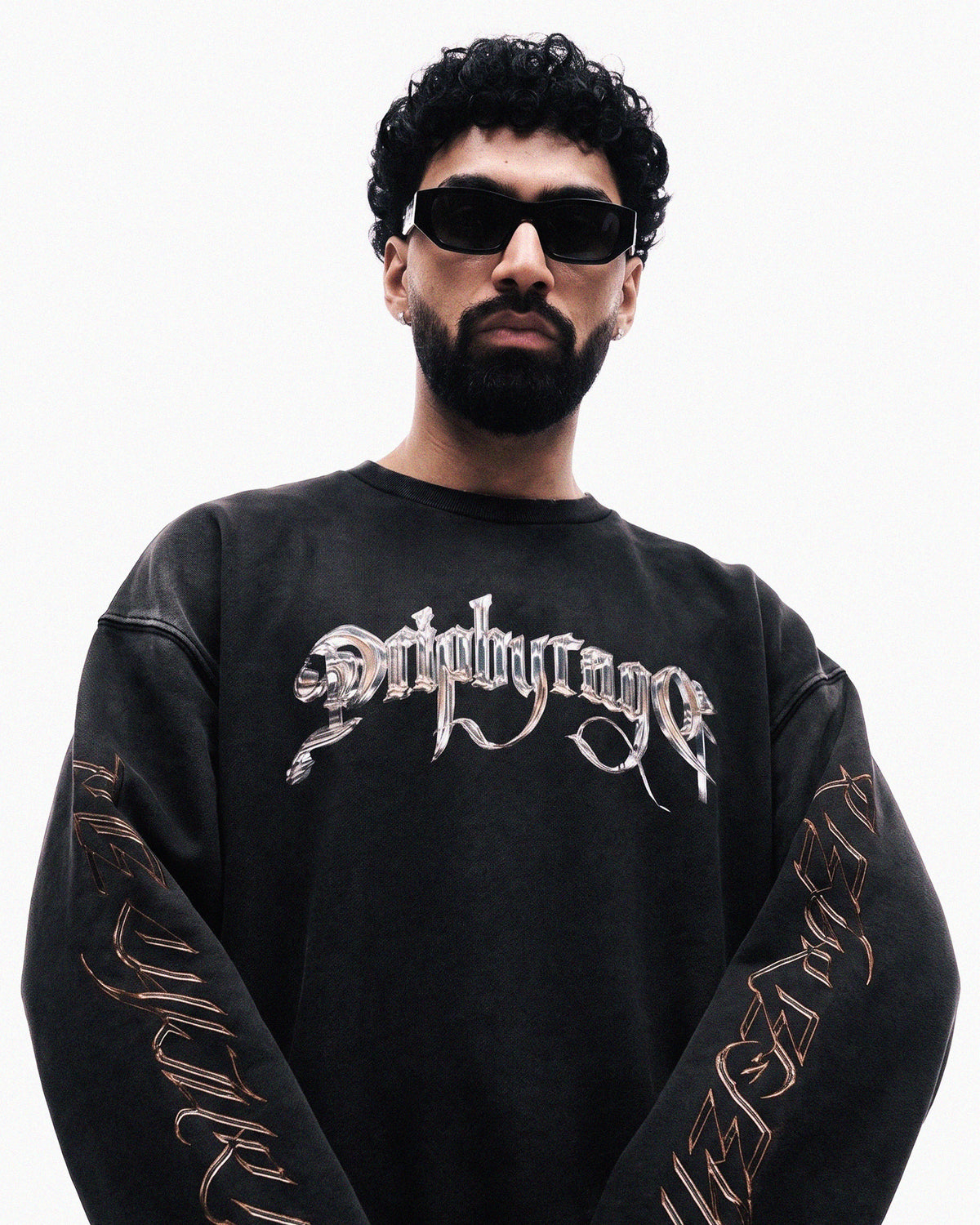 CHROME DRIP OVERSIZED FADED SWEATSHIRT Drip by Rage