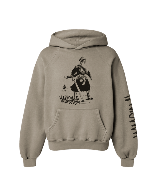 IMMORTAL OVERSIZED FLEECE HOODIE CAMEL - Drip by Rage