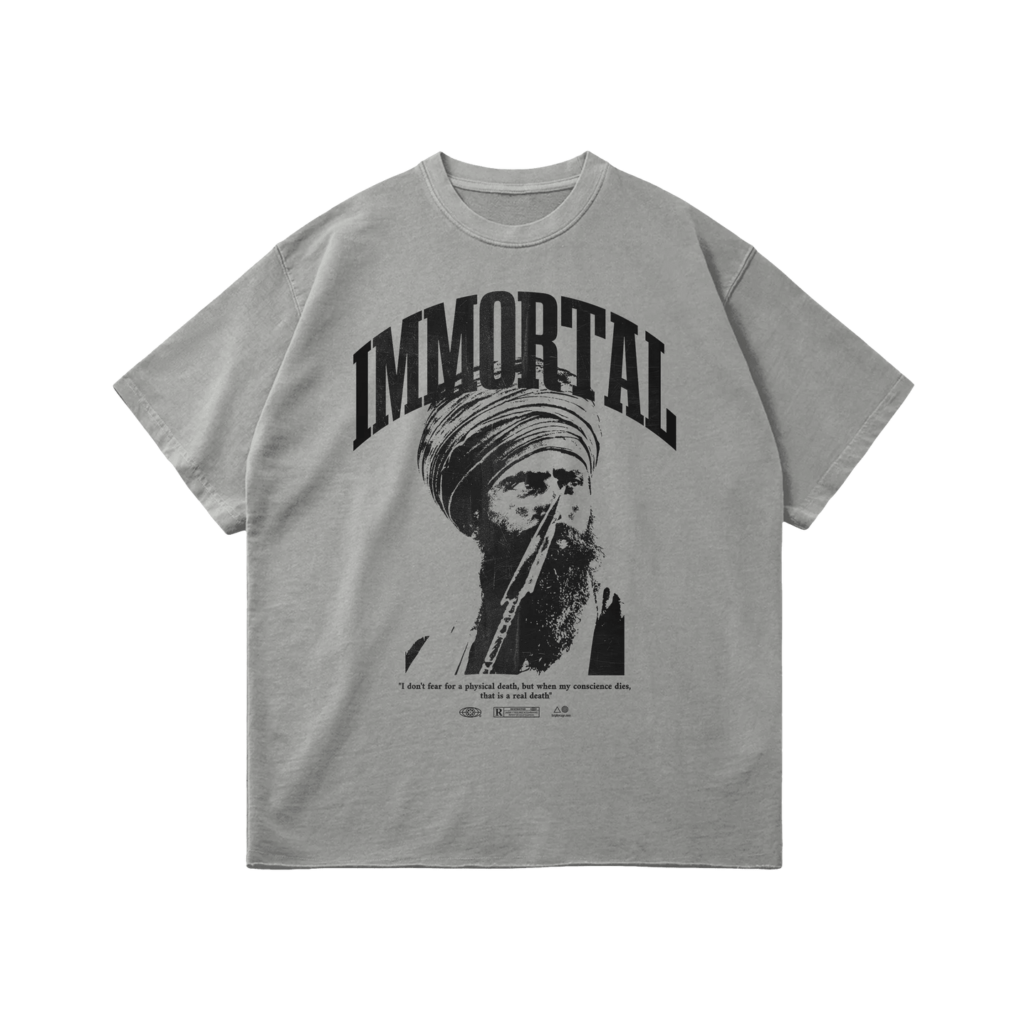 IMMORTAL SAINT OVERSIZED T-SHIRT GREY - Drip by Rage