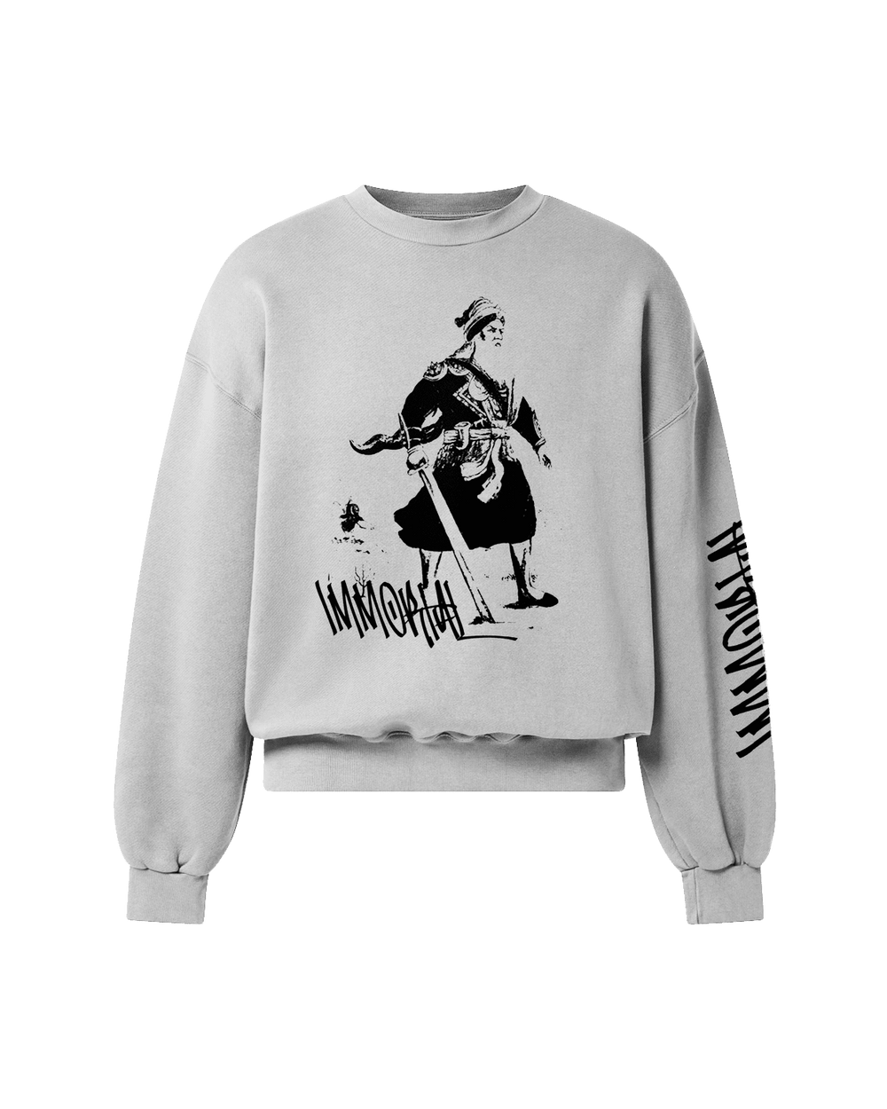 IMMORTAL SWEATSHIRT HEATHER GREY - Drip by Rage