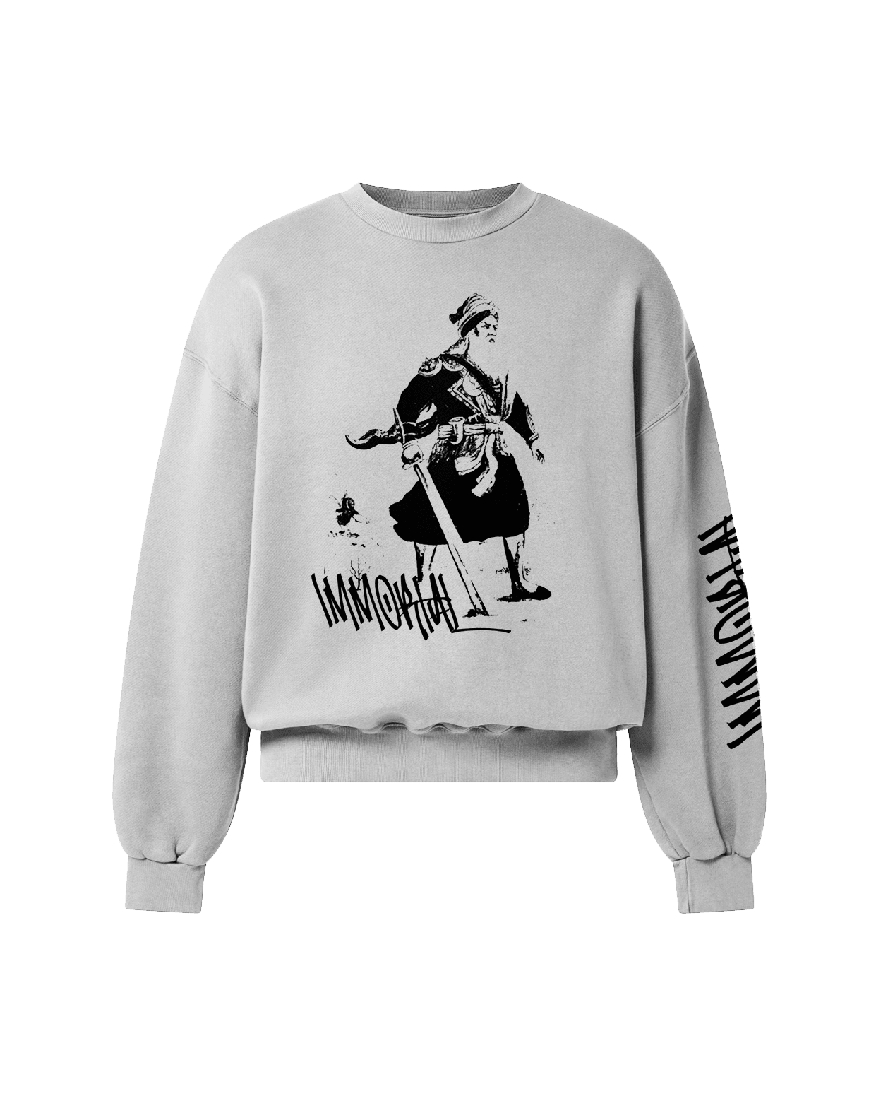 IMMORTAL SWEATSHIRT HEATHER GREY - Drip by Rage