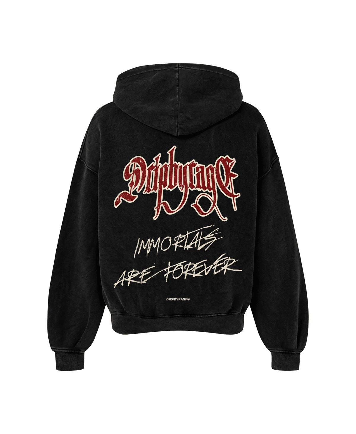 IMMORTALS FOREVER OVERSIZED FADED HOODIE - Drip by Rage
