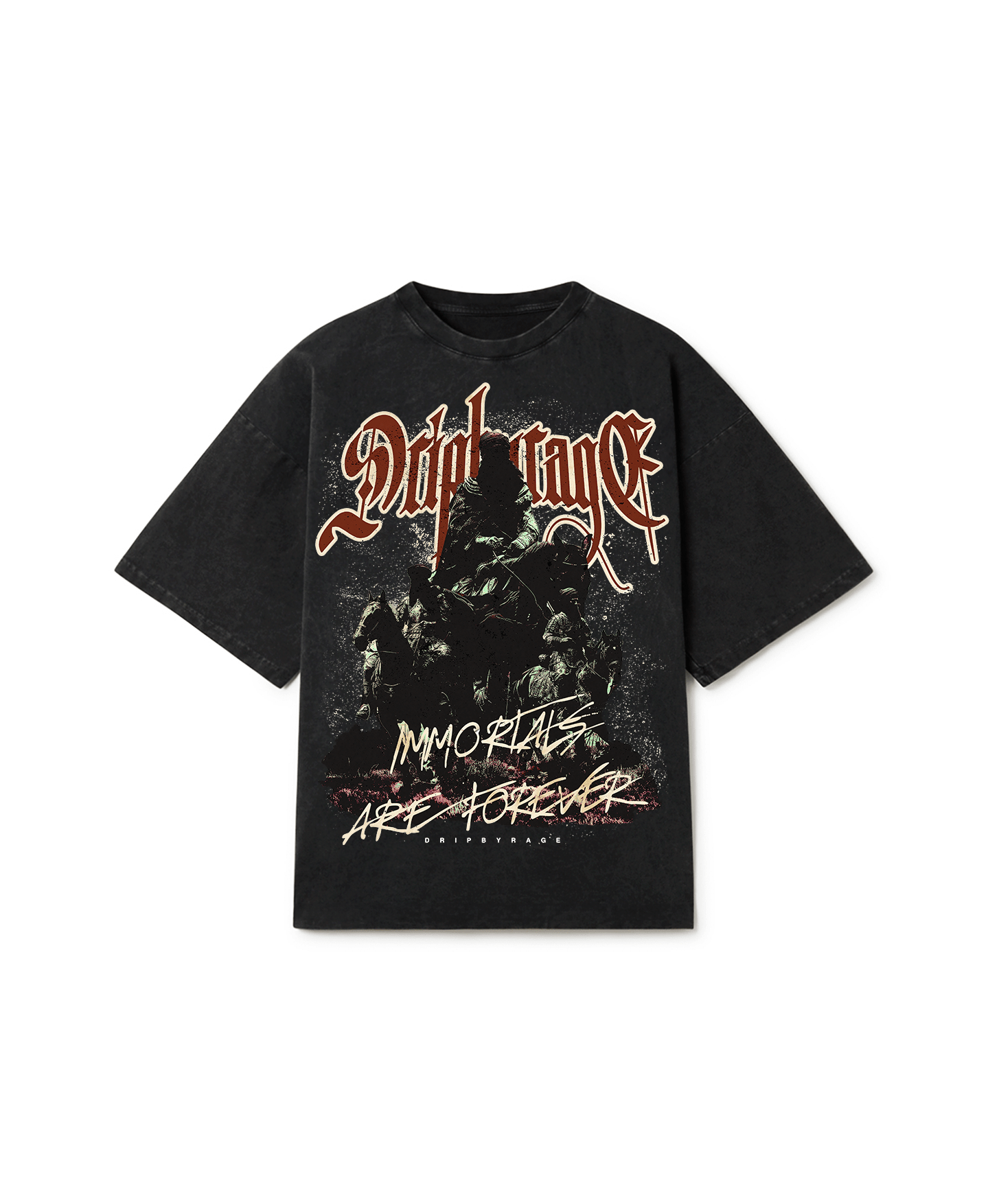 IMMORTALS FOREVER OVERSIZED FADED T-SHIRT - Drip by Rage