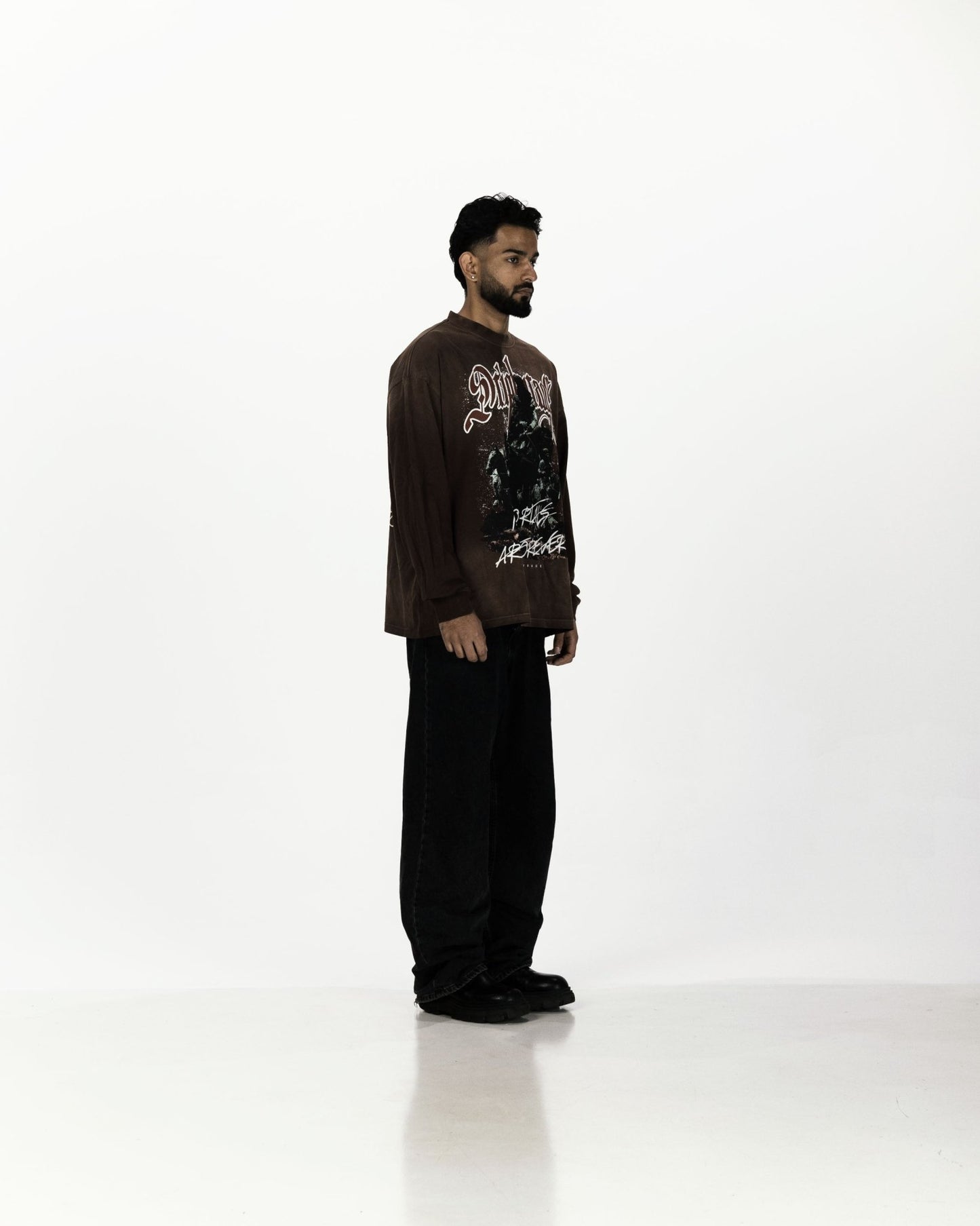 IMMORTALS FOREVER OVERSIZED LONG SLEEVE BROWN - Drip by Rage