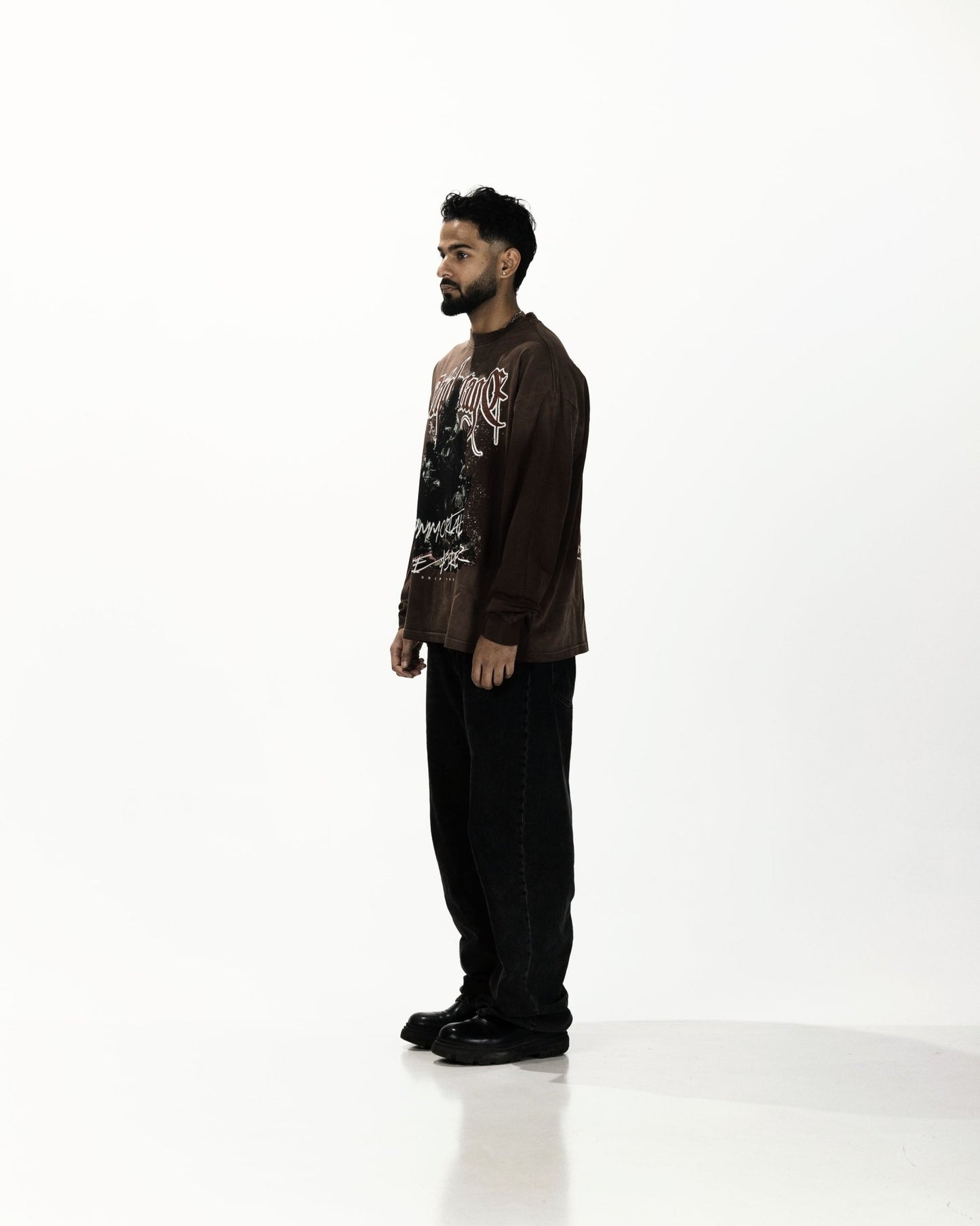 IMMORTALS FOREVER OVERSIZED LONG SLEEVE BROWN - Drip by Rage