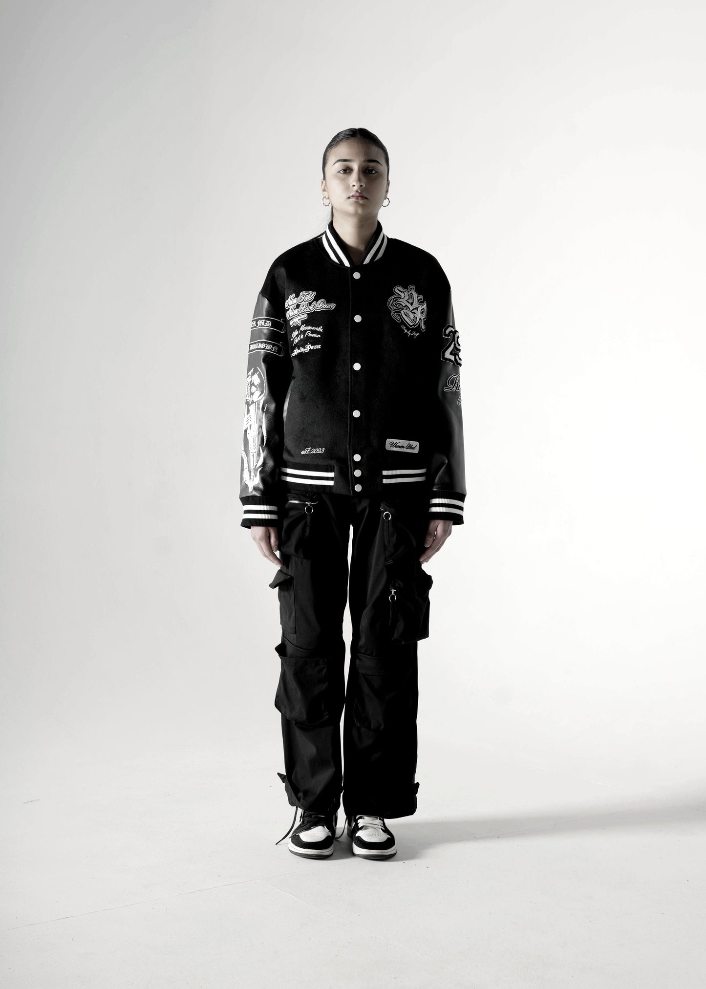 NEVER FOLD ULTIMATUM VARSITY BOMBER JACKET