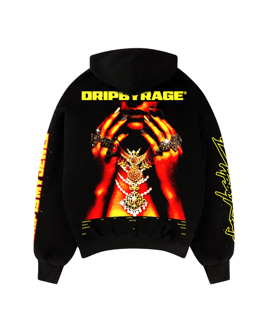 JEWEL SUN FADED BOXY HOODIE - Drip by Rage