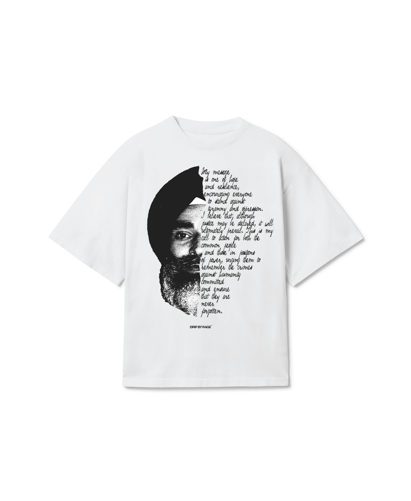 JUSTICE T-SHIRT WHITE - Drip by Rage