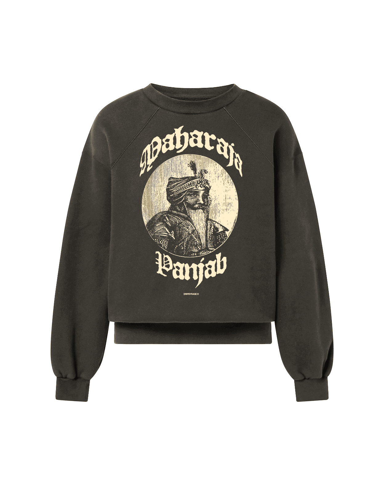 LION OF PANJAB FLEECE SWEATSHIRT CHARCOAL GREY - Drip by Rage