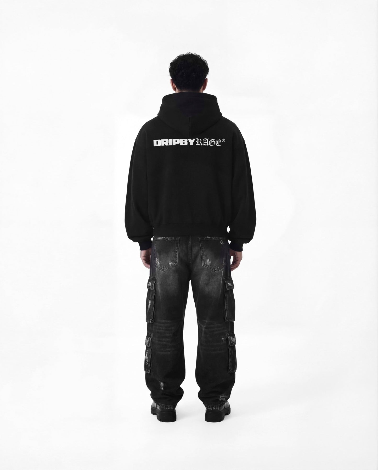 LOVE BIRDS BOXY FLEECE HOODIE - Drip by Rage