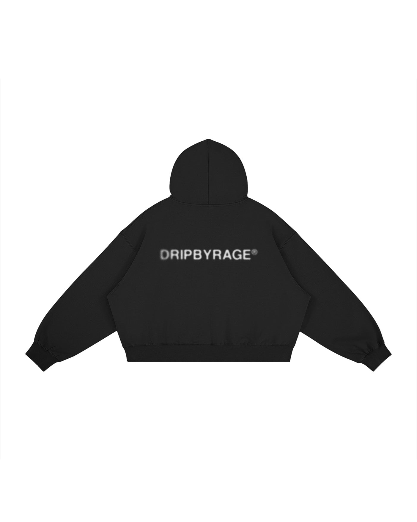 MADNESS BOXY FLEECE HOODIE BLACK - Drip by Rage
