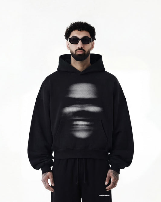MADNESS BOXY FLEECE HOODIE BLACK - Drip by Rage