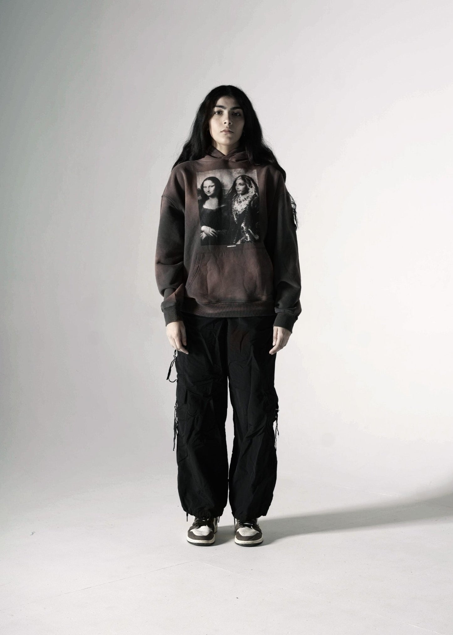 MAHARANI X MONA LISA OVERSIZED PREMIUM FADED HOODIE BURGUNDY - Drip by Rage