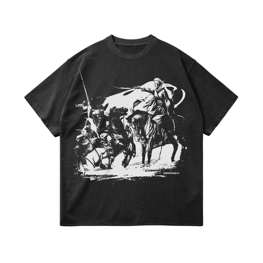 MAI BHAGO OVERSIZED FADED T-SHIRT BLACK - Drip by Rage