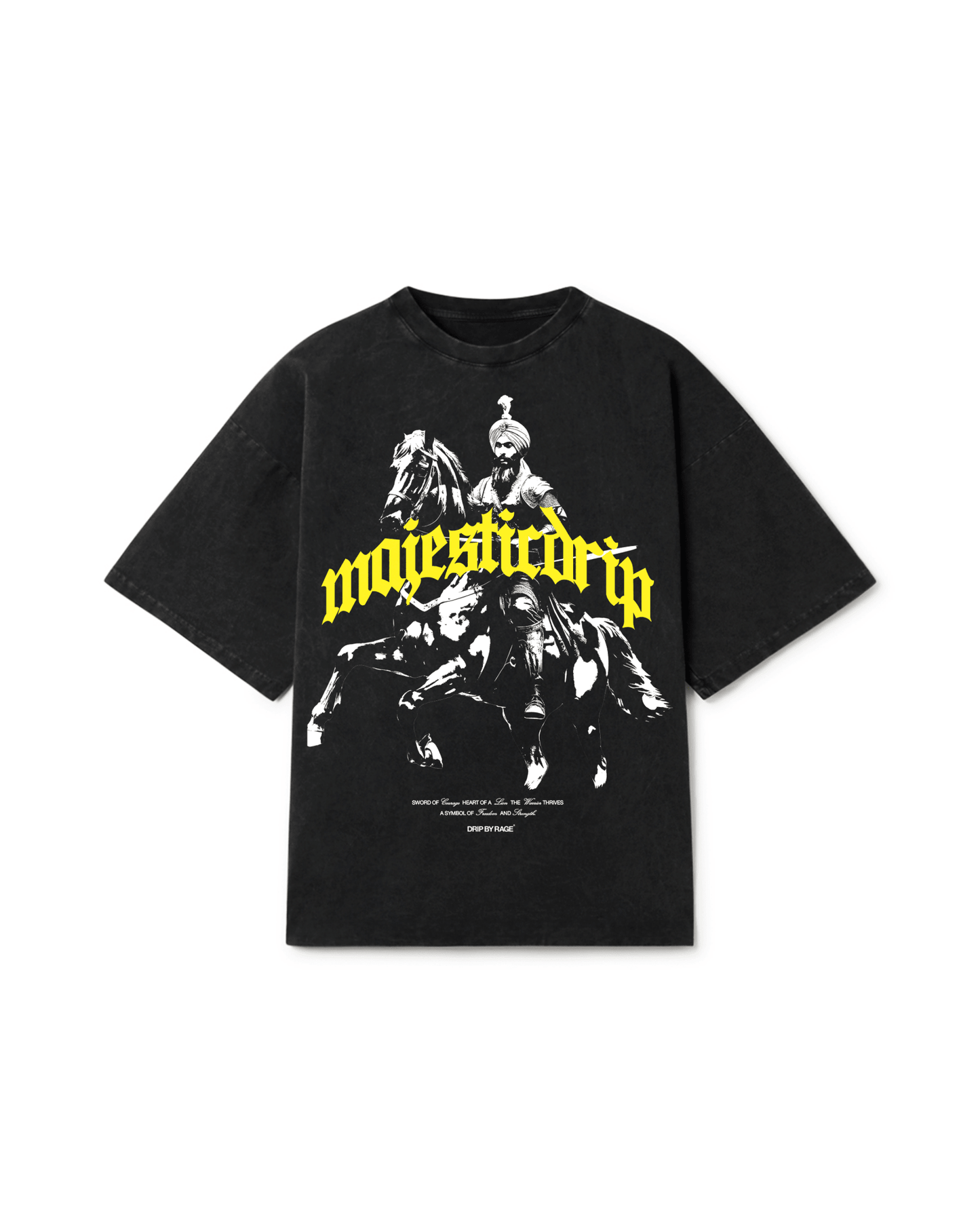 MAJESTIC DRIP OVERSIZED FADED T-SHIRT - Drip by Rage