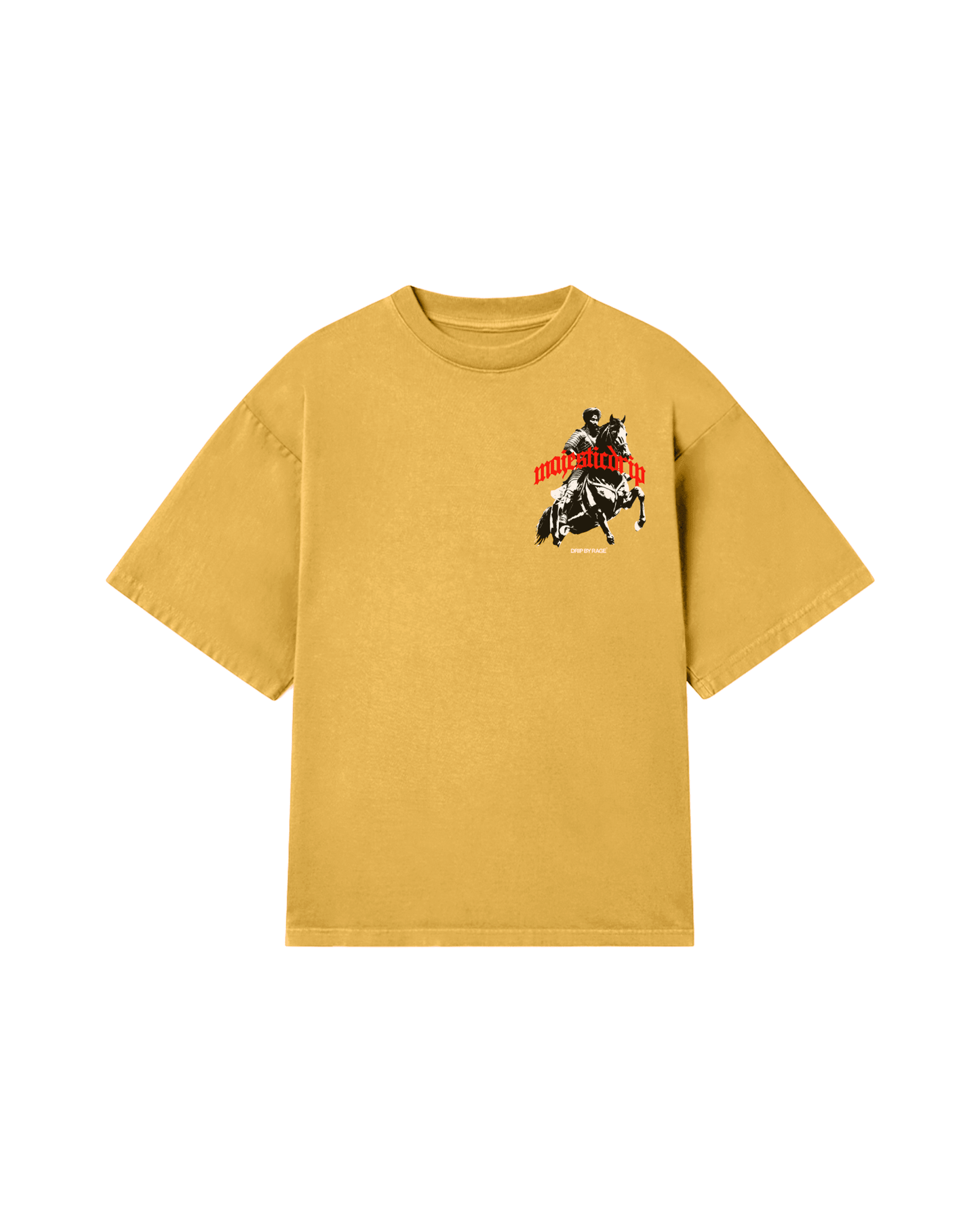 MAJESTIC DRIP YELLOW OVERSIZED T-SHIRT - Drip by Rage