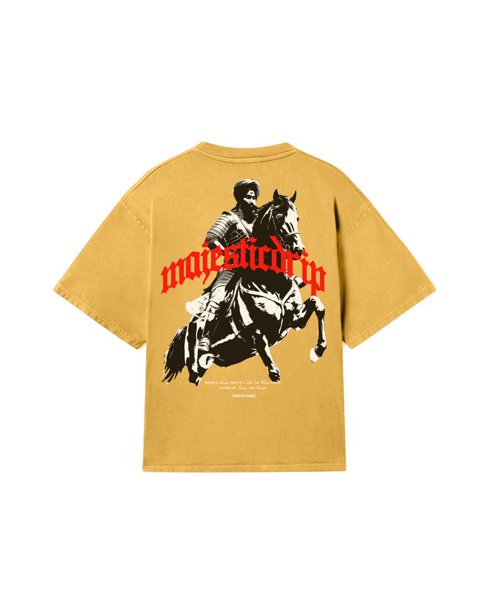 MAJESTIC DRIP YELLOW OVERSIZED T-SHIRT - Drip by Rage