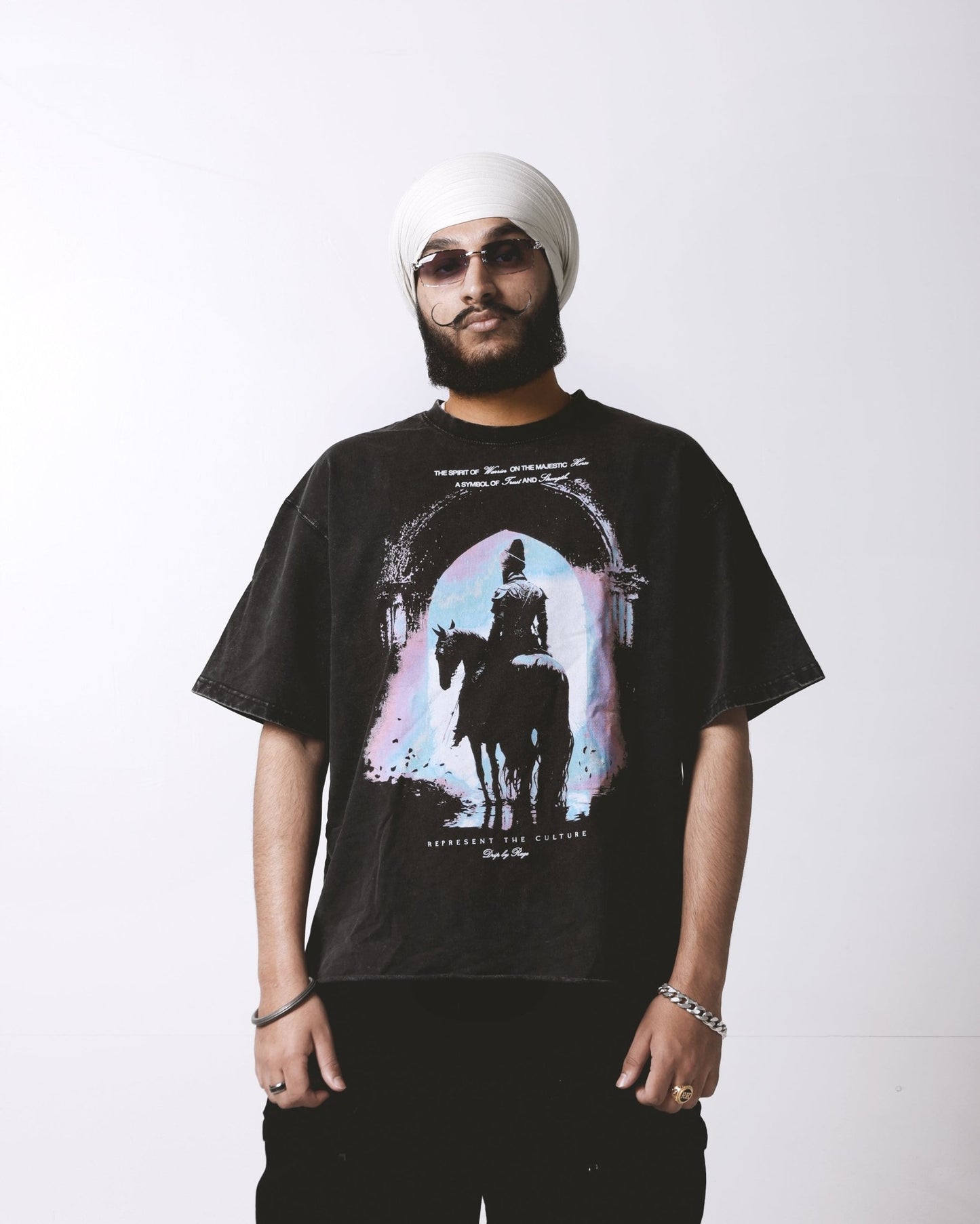 MAJESTIC KING OVERSIZED FADED T-SHIRT - Drip by Rage