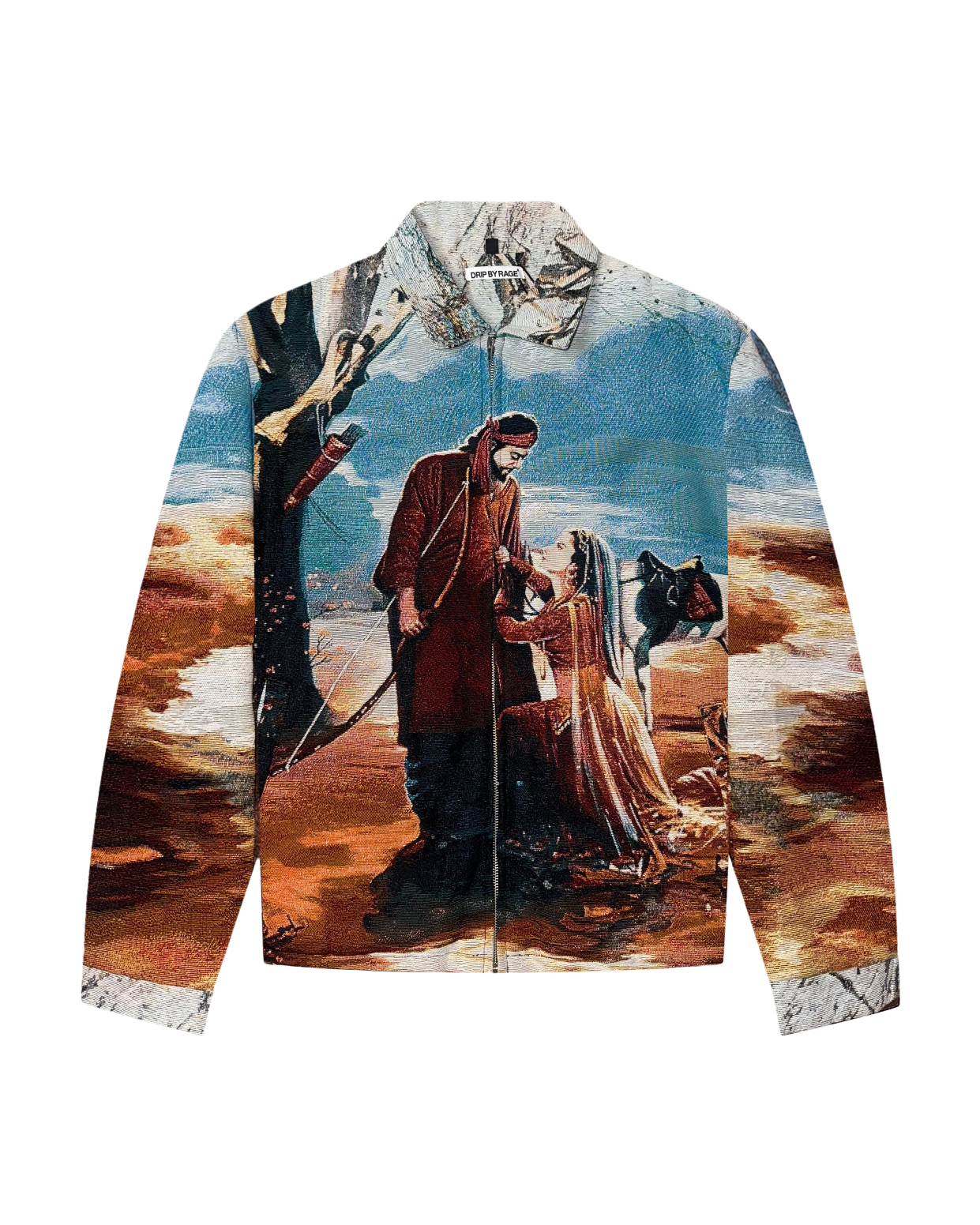 Mirza Sahiba Tapestry Fleece Jacket - Drip by Rage