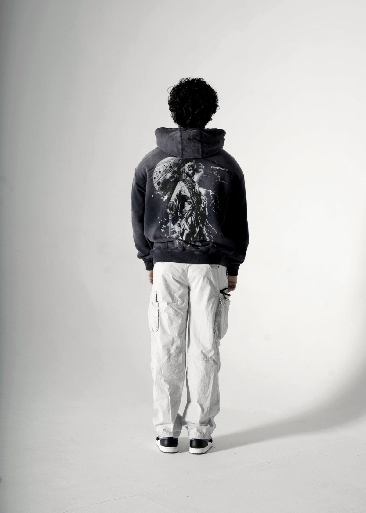 MOONLIGHT OVERSIZED PREMIUM FADED HOODIE BLUE - Drip by Rage