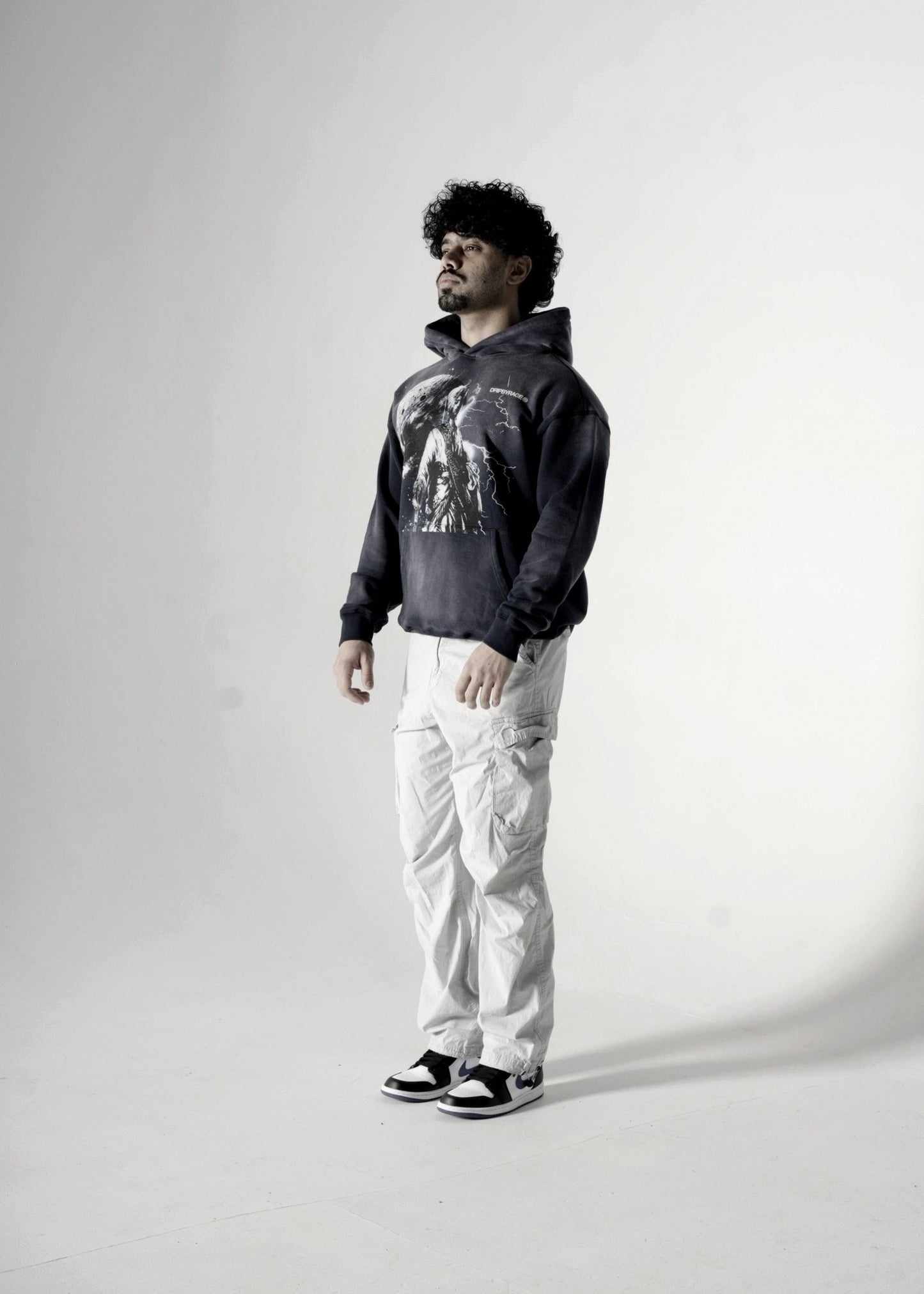 MOONLIGHT OVERSIZED PREMIUM FADED HOODIE BLUE - Drip by Rage