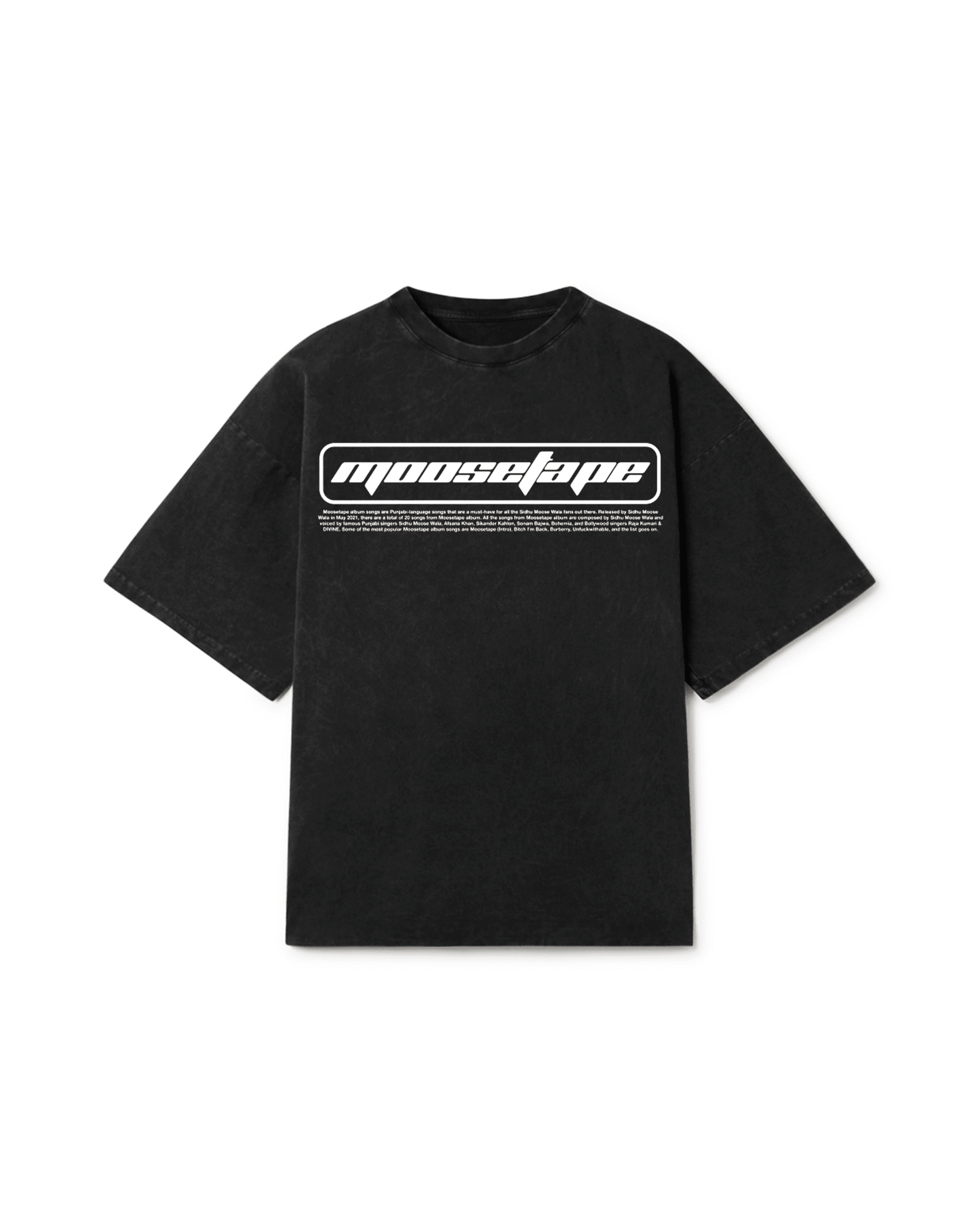 MOOSETAPE OVERSIZED FADED T-SHIRT BLACK - Drip by Rage