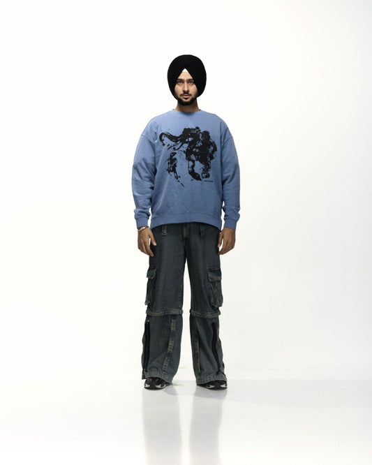 NAGNI OVERSIZED SWEATSHIRT BLUE - Drip by Rage