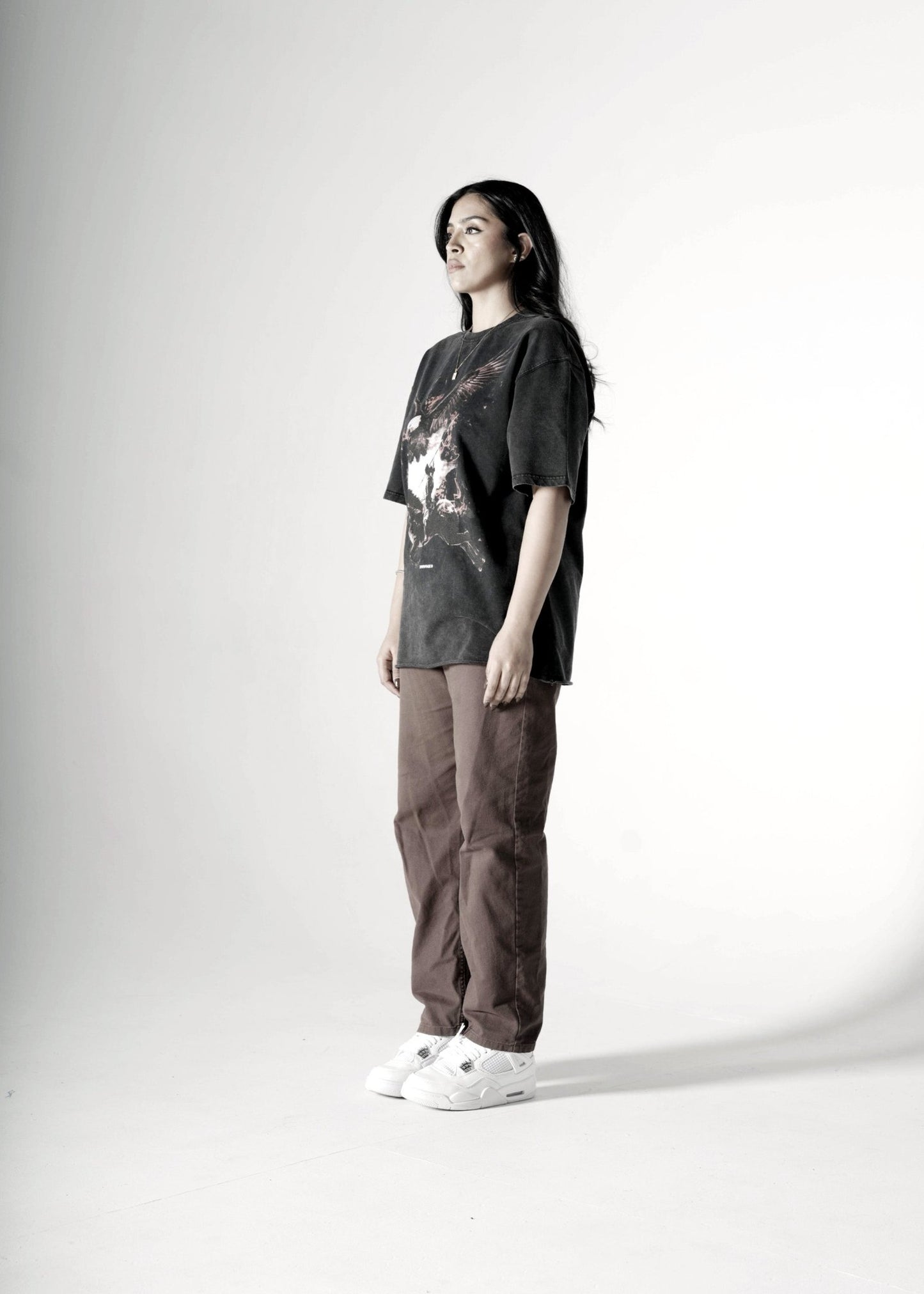 NO FEAR RED EDITION OVERSIZED FADED T-SHIRT BLACK - Drip by Rage