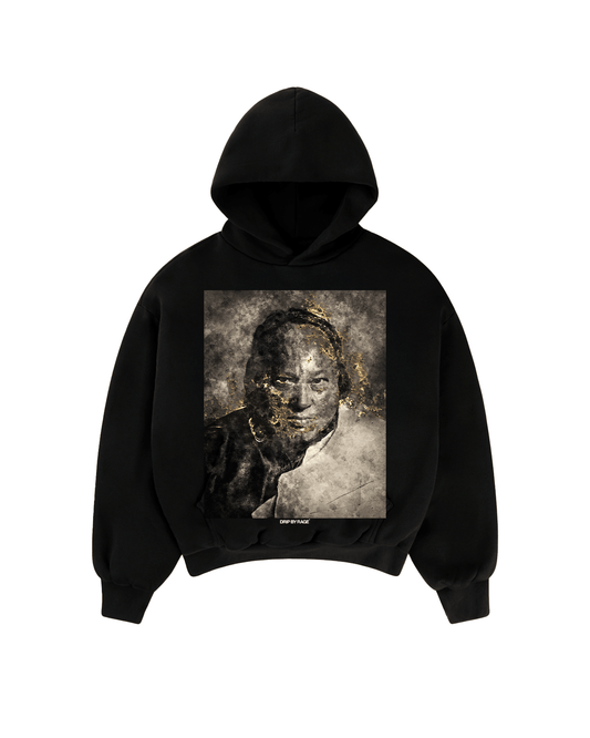 NUSRAT GOLD LEAF SUN FADED BOXY HOODIE - Drip by Rage