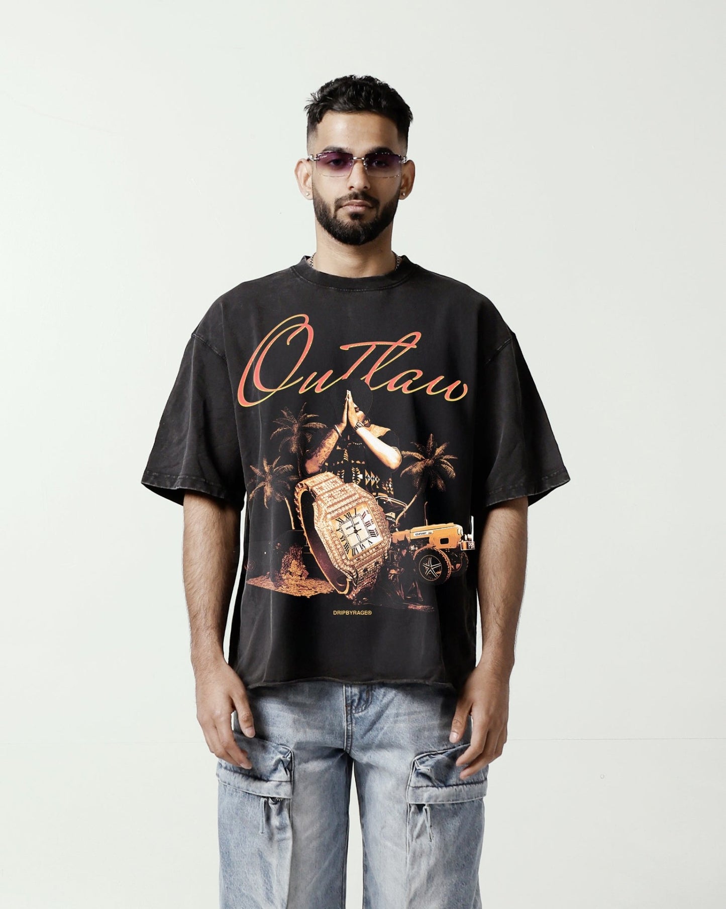 OUTLAW FADED T-SHIRT - Drip by Rage
