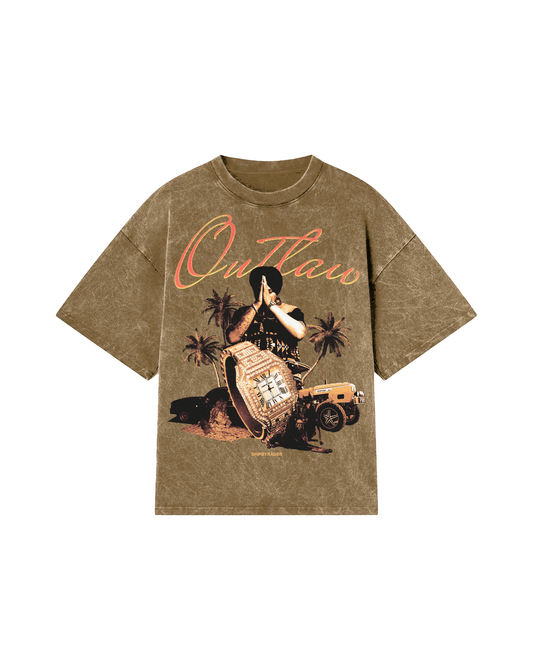 OUTLAW OVERSIZED WASHED T-SHIRT - Drip by Rage