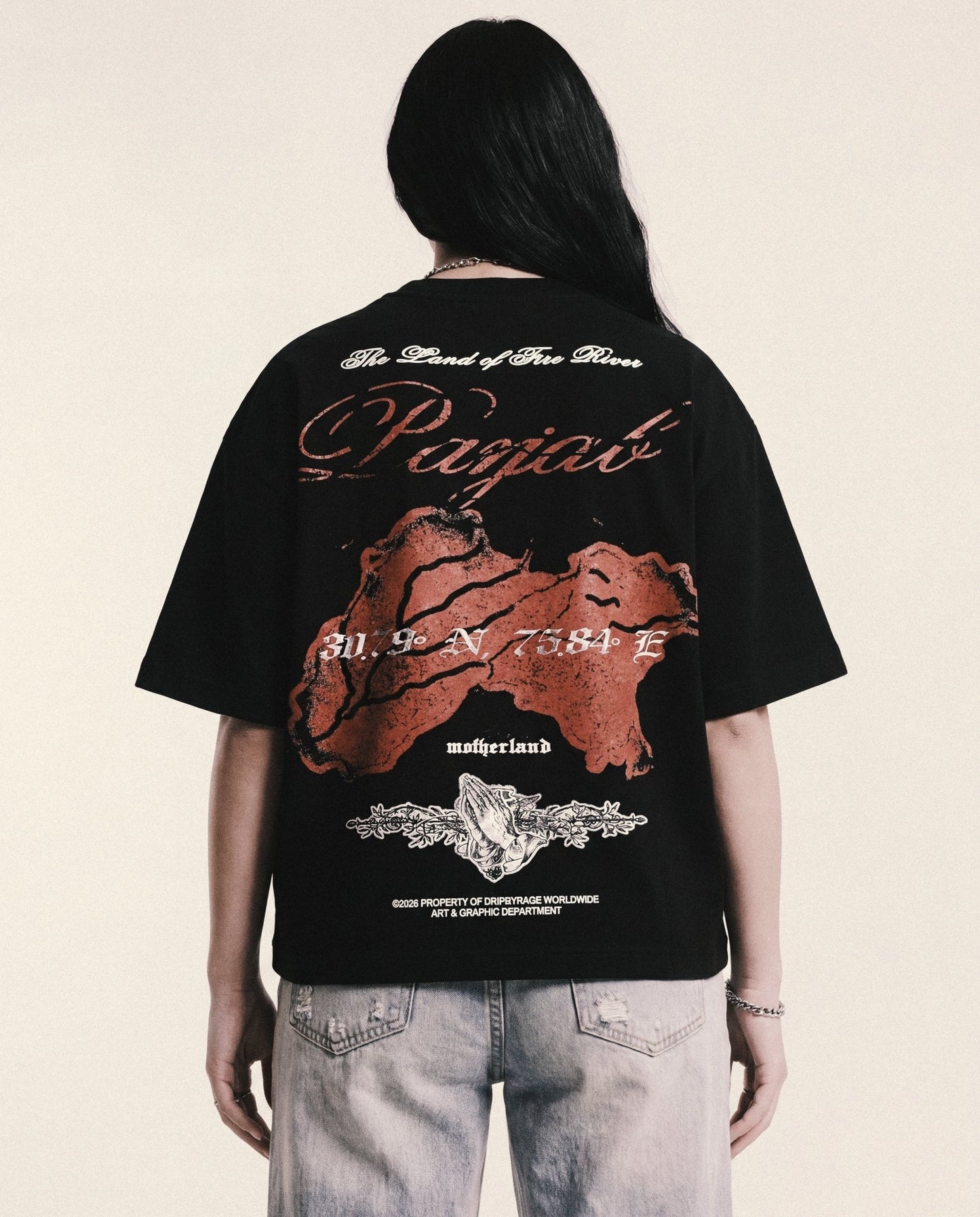 PANJAB BLOOD BOXY T-SHIRT - Drip by Rage
