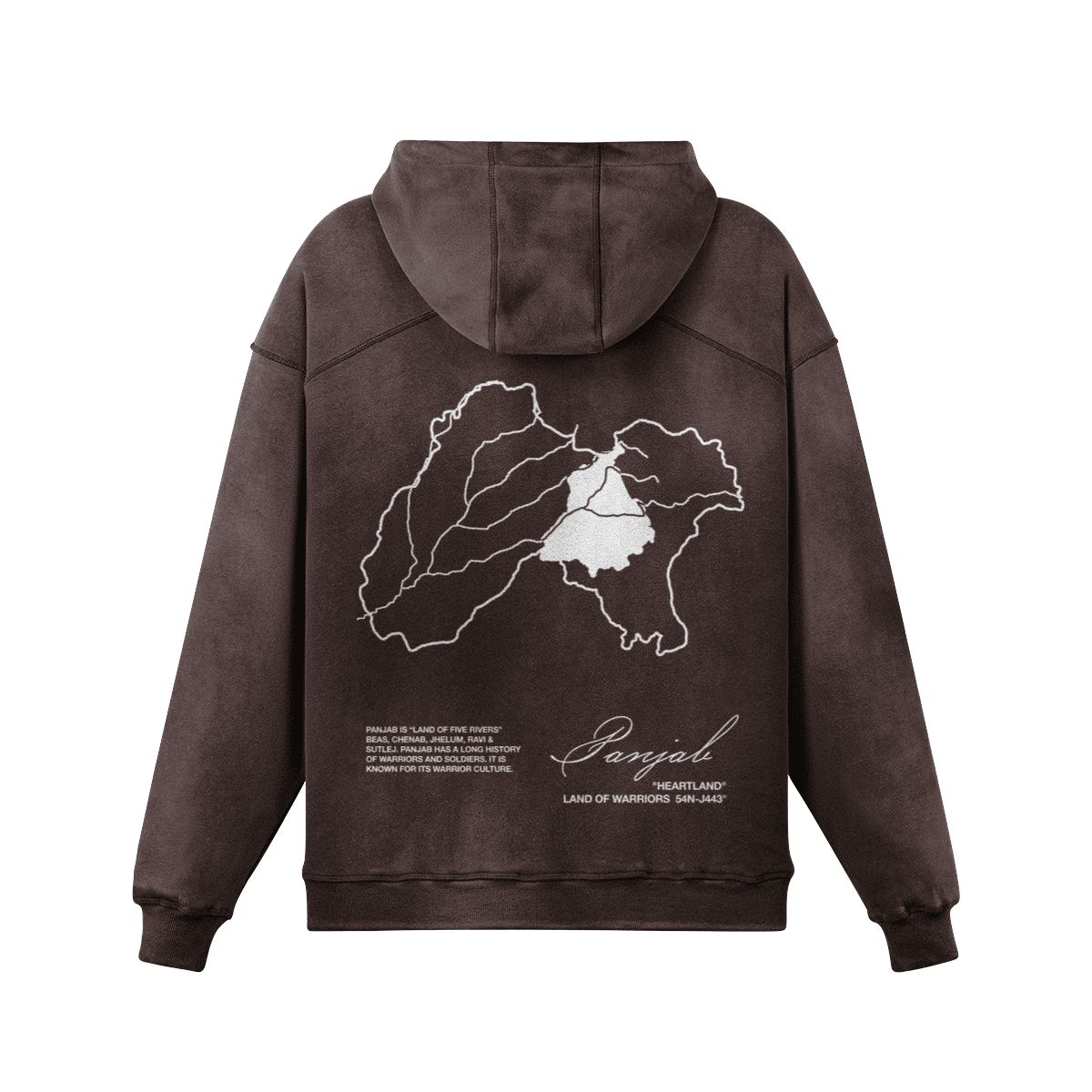 PANJAB OVERSIZED PREMIUM SUN FADED HOODIE - Drip by Rage