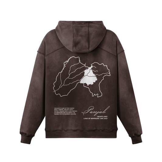 PANJAB OVERSIZED PREMIUM SUN FADED HOODIE - Drip by Rage