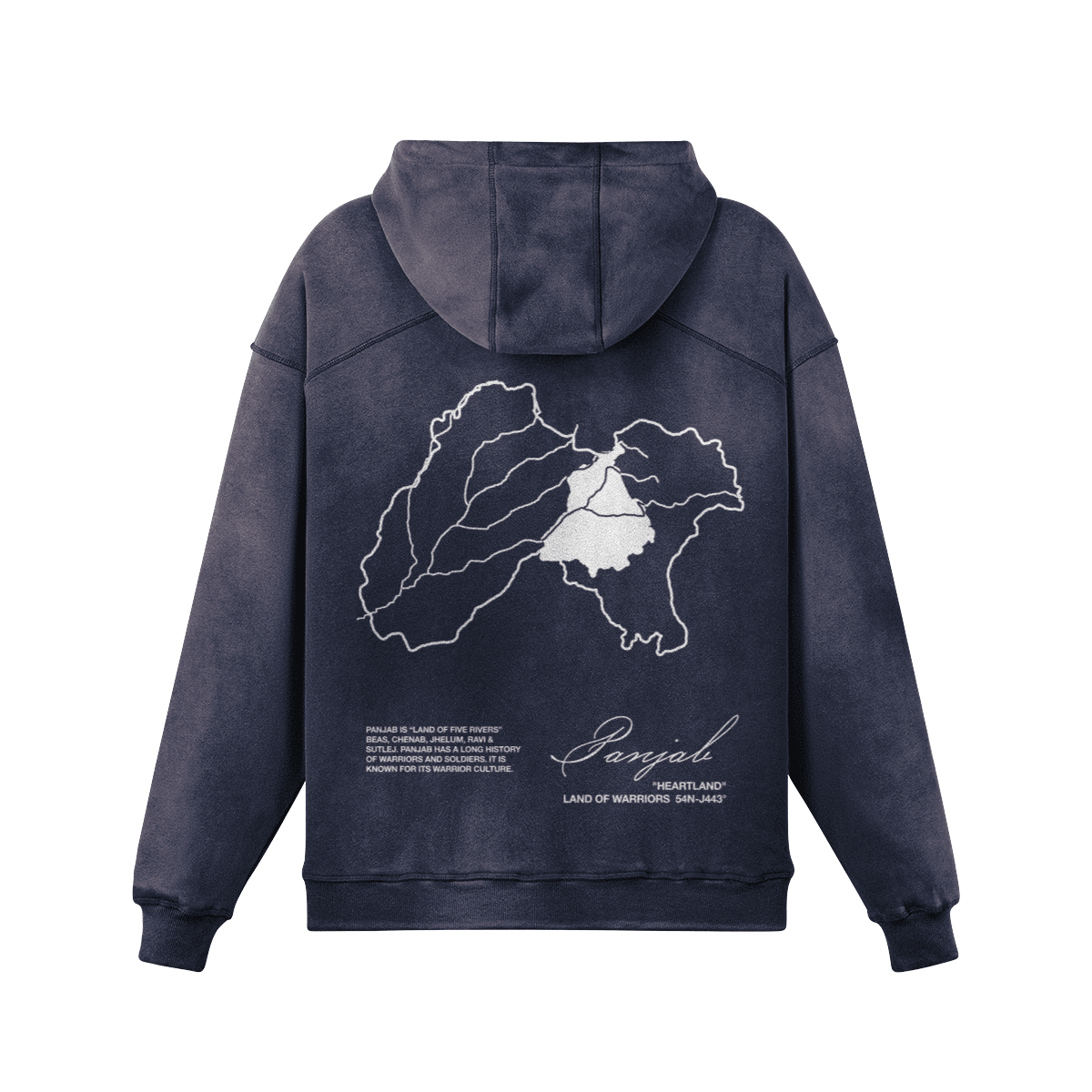 PANJAB OVERSIZED PREMIUM SUN FADED HOODIE - Drip by Rage