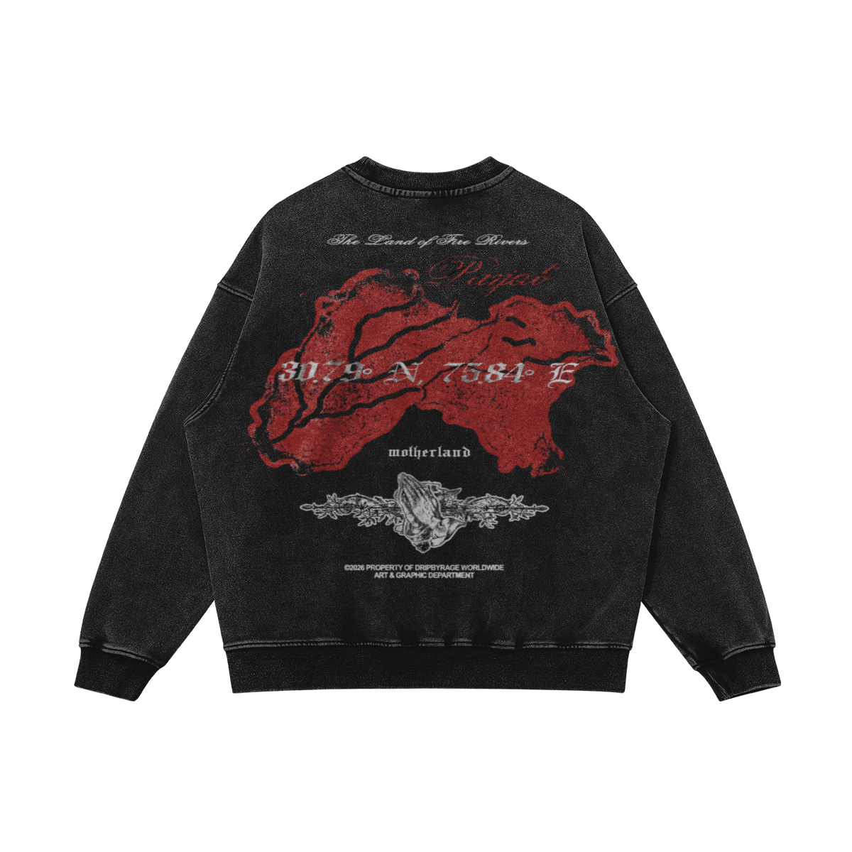 PANJAB WORLD FADED SWEATSHIRT - Drip by Rage