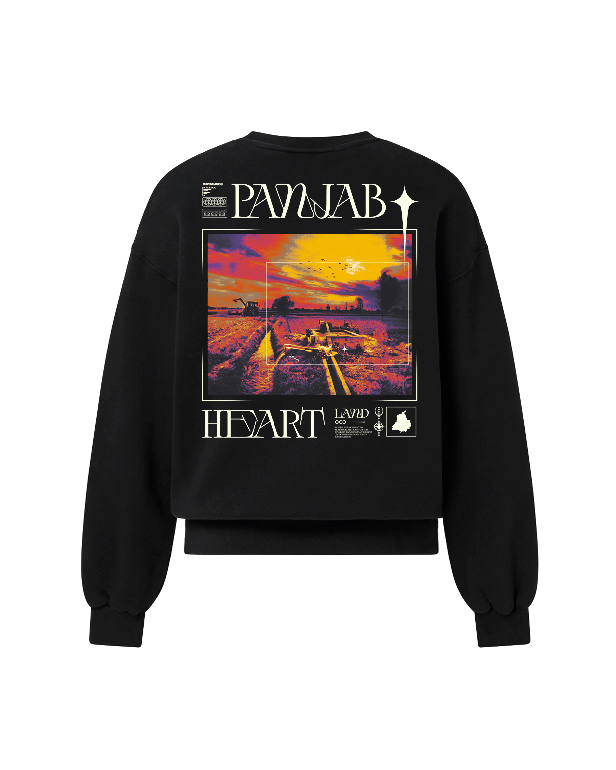 PANJAB Y2K SWEATSHIRT BLACK - Drip by Rage