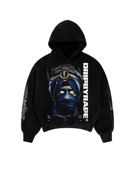 PATH OF SAINT BIG PRINT SUN FADED BOXY HOODIE - Drip by Rage