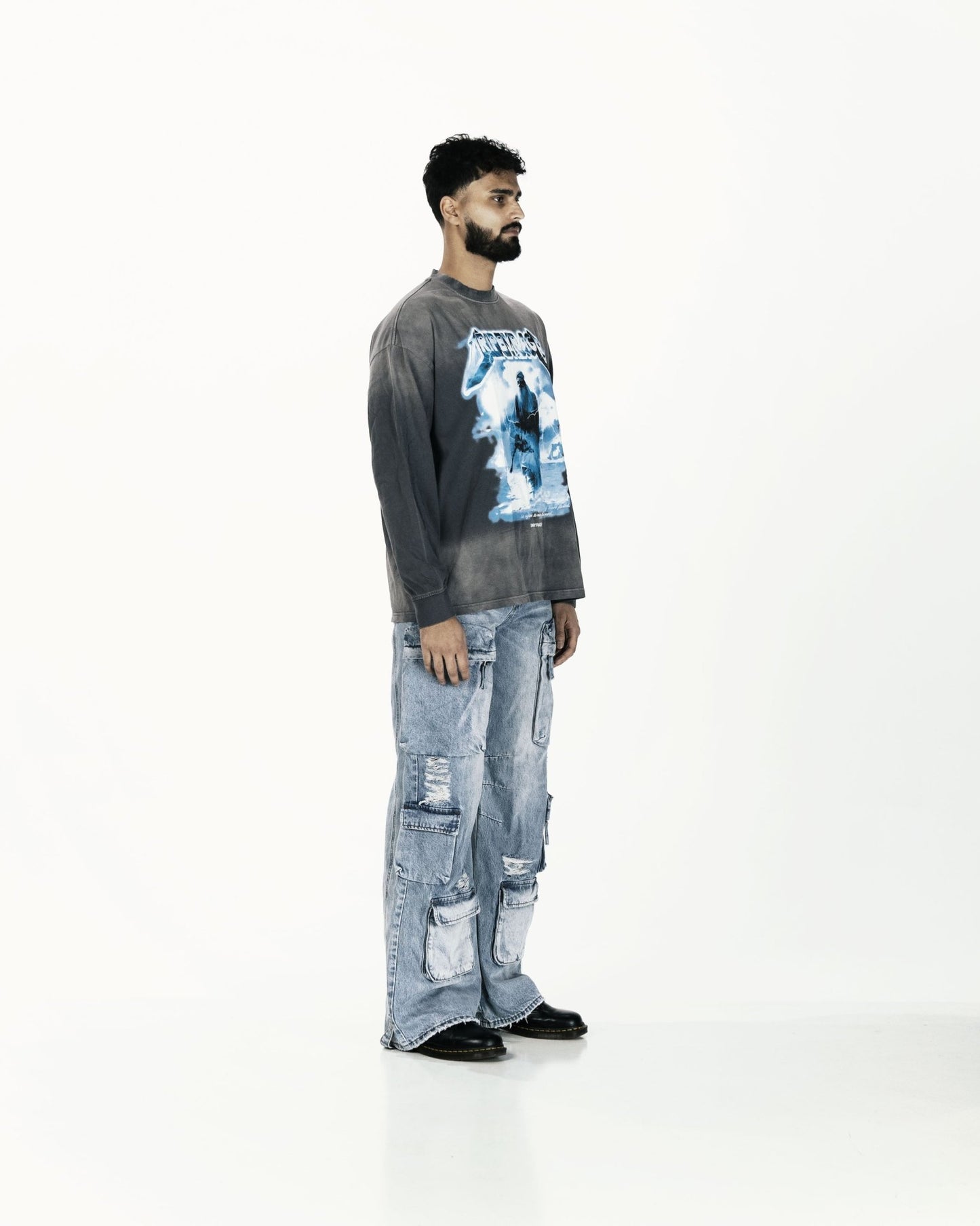 PATH OF SAINT OVERSIZED LONG SLEEVE GREY - Drip by Rage