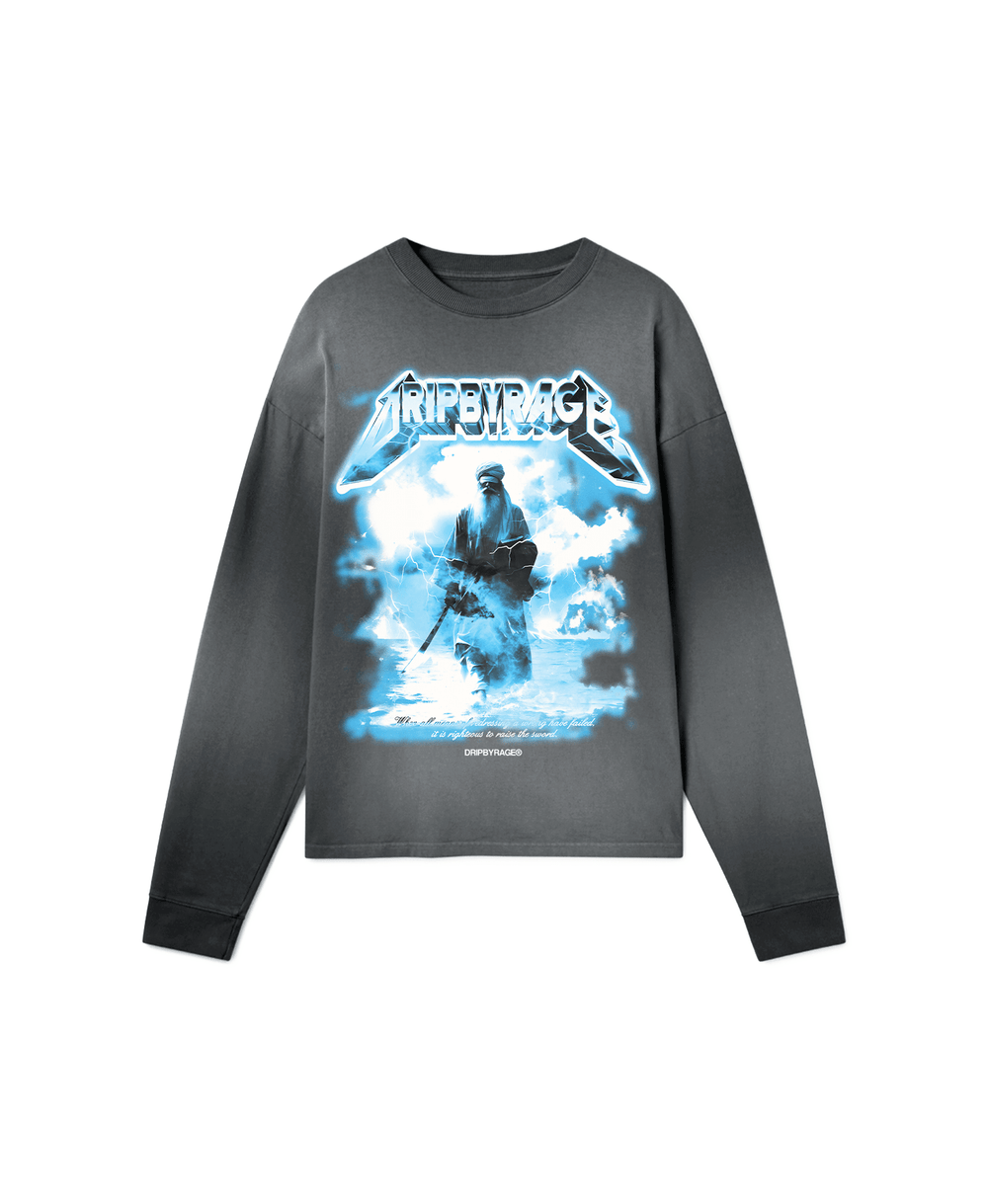 PATH OF SAINT OVERSIZED LONG SLEEVE GREY - Drip by Rage